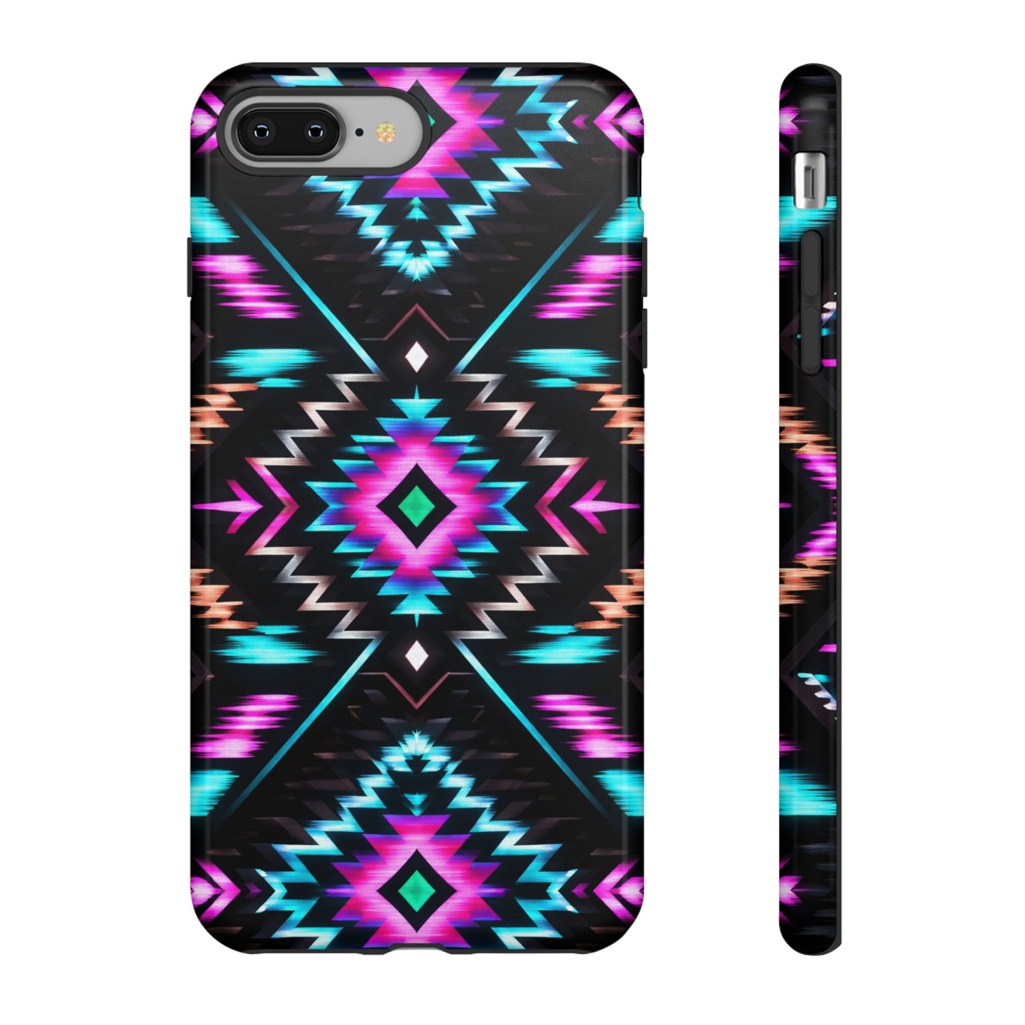 Black Neon Aztec Rug Tough Case
