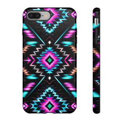 Black Neon Aztec Rug Tough Case