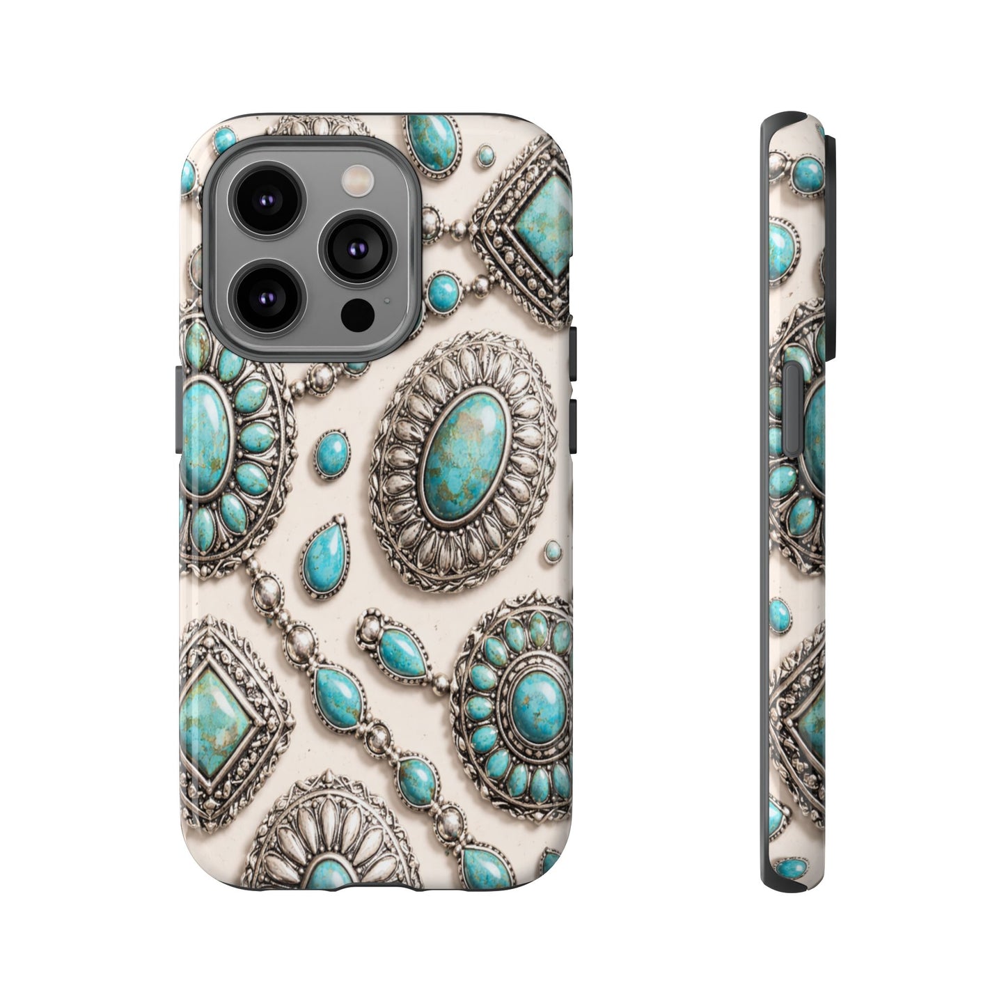 Turquoise Silver Concho Tough Case