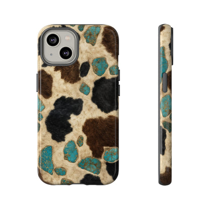 Turquoise Cowhide Tough Case
