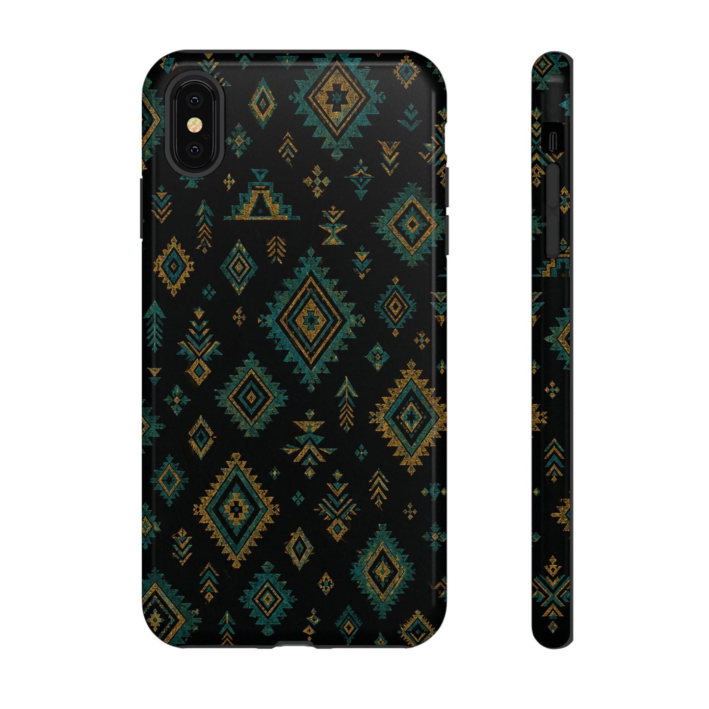 Turquoise Gold Aztec Tough Case