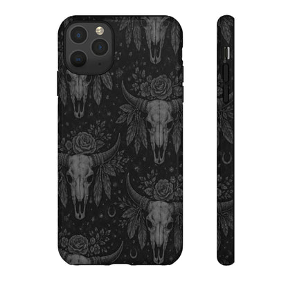 Western Noir Bull Skulls Tough Case