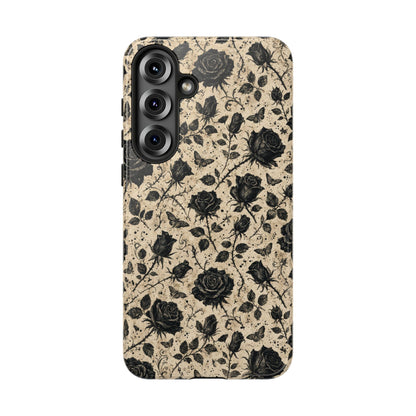 Black Rose Bone Tough Case