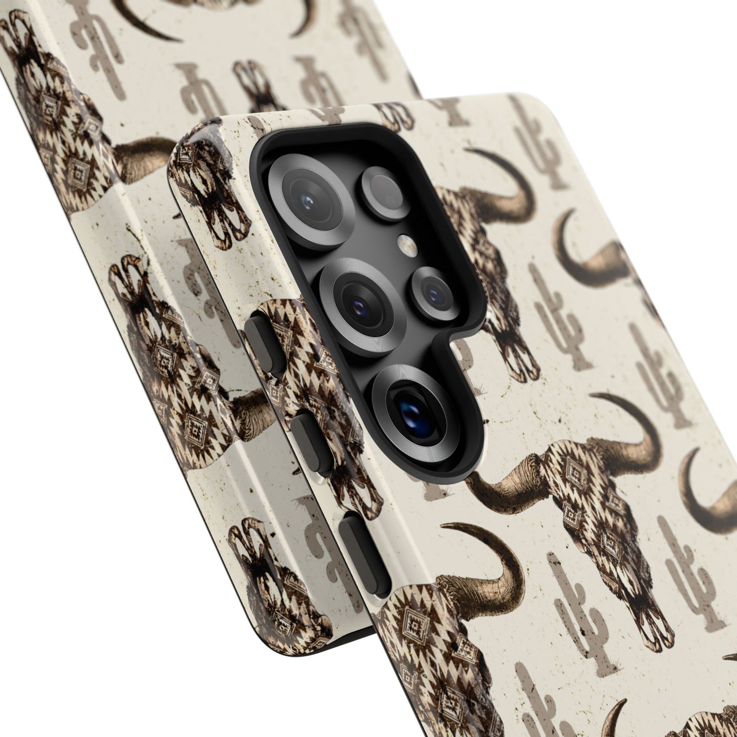 Cactus Aztec Skull Tough Phone Case