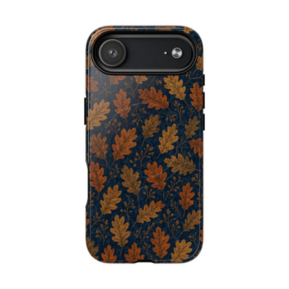 Navy Autumn Leaves Magnetic Case