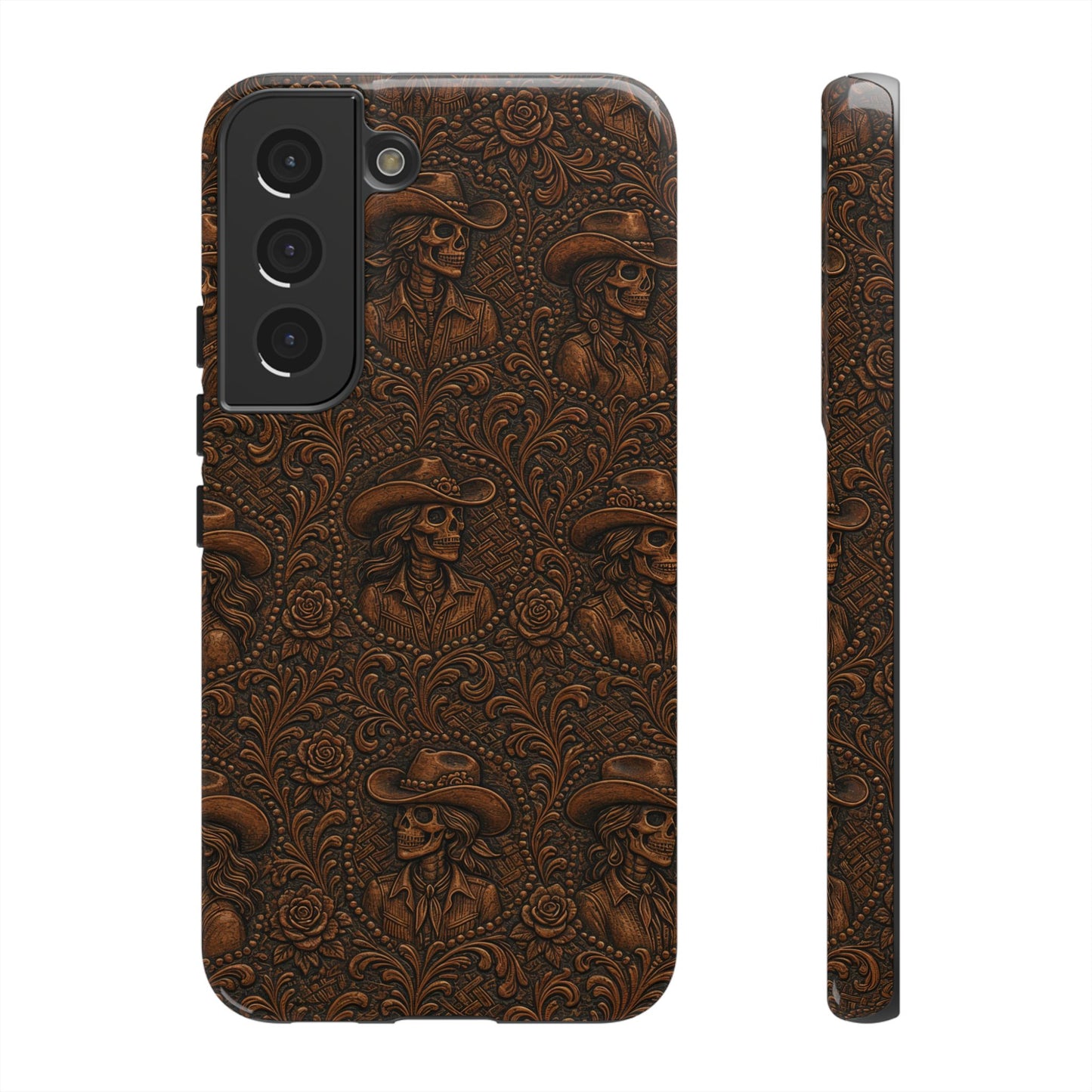Tooled Skeleton Cowgirl Tough Case