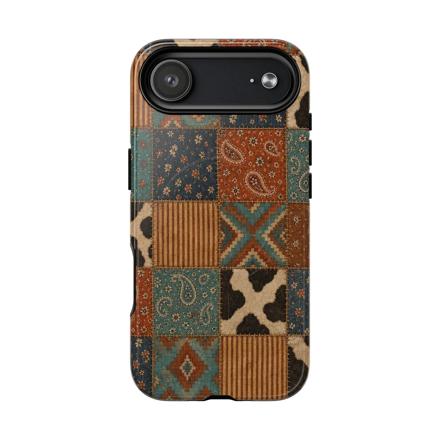 Turquoise Patchwork Magnetic Case