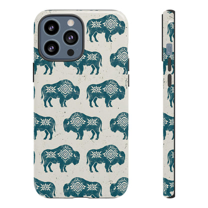 Teal Aztec Buffalo Tough Case
