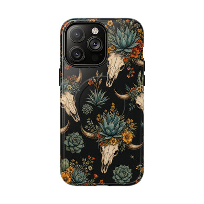 Desert Bloom Skull Magnetic Case