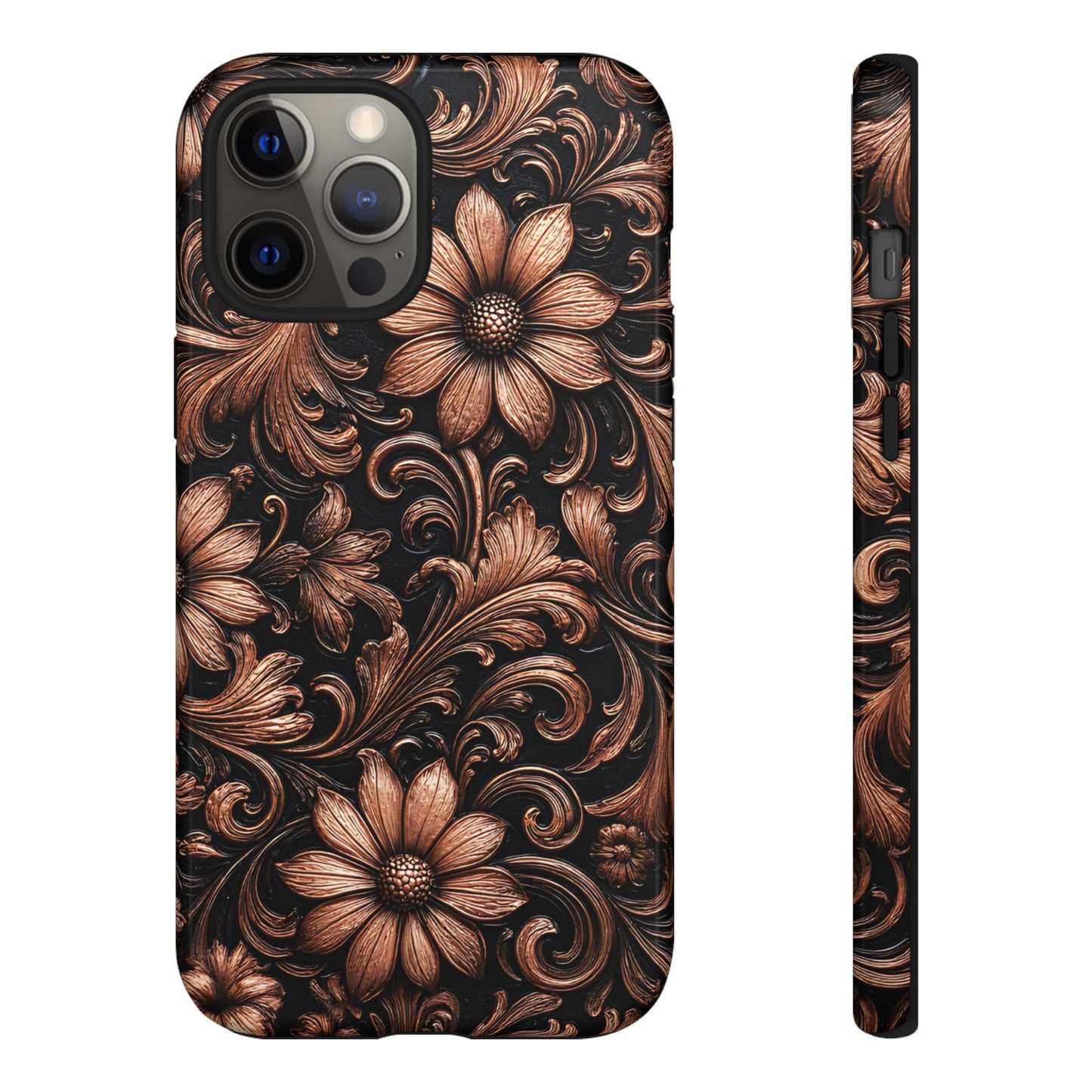 Rose Gold Floral Tough Case