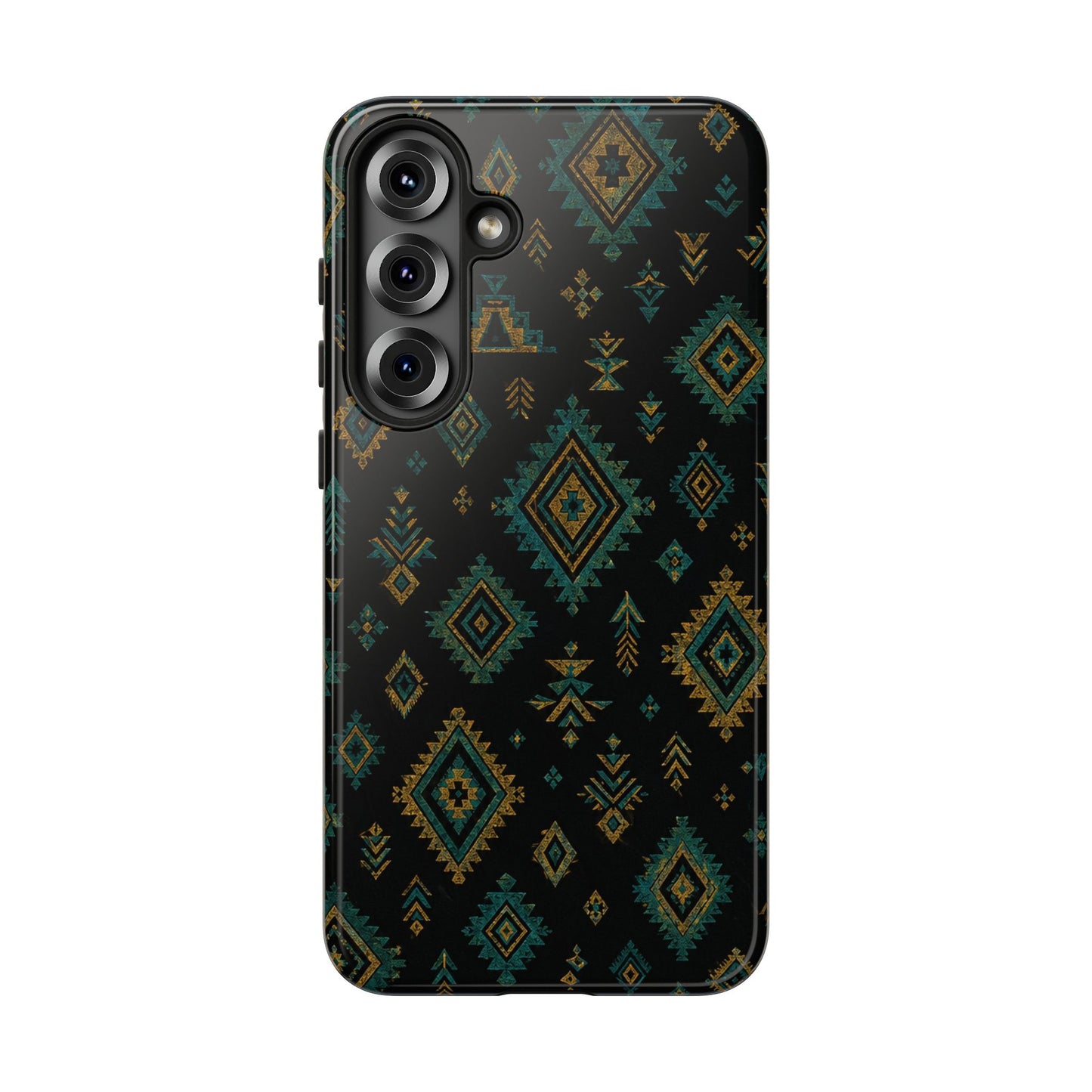 Turquoise Gold Aztec Tough Case
