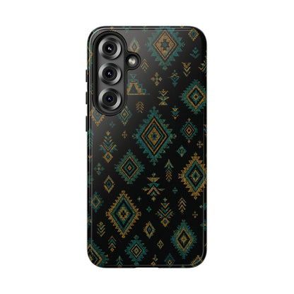 Turquoise Gold Aztec Tough Case