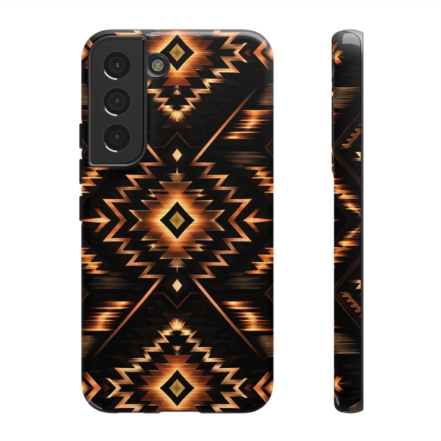 Black Gold Aztec Rug Tough Case