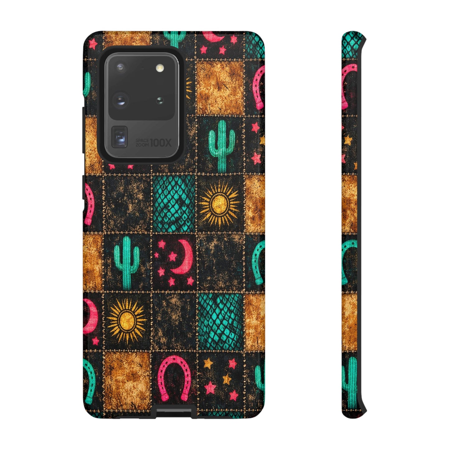 Neon Cactus Patchwork Tough Case