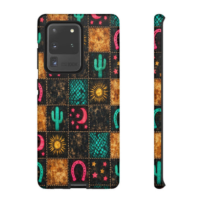 Neon Cactus Patchwork Tough Case