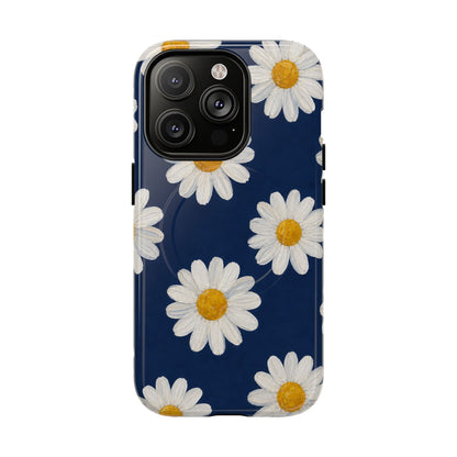 Navy Daisy Magnetic Case