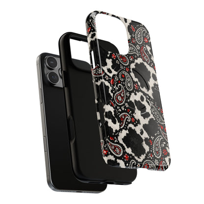 Paisley Cowhide Magnetic Case