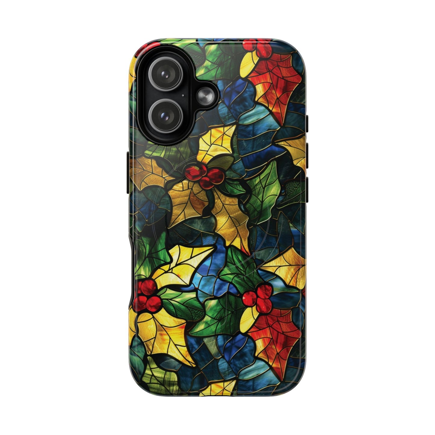Stained Glass Holly Magnetic Case