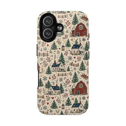 Snowy Farmstead Magnetic Case