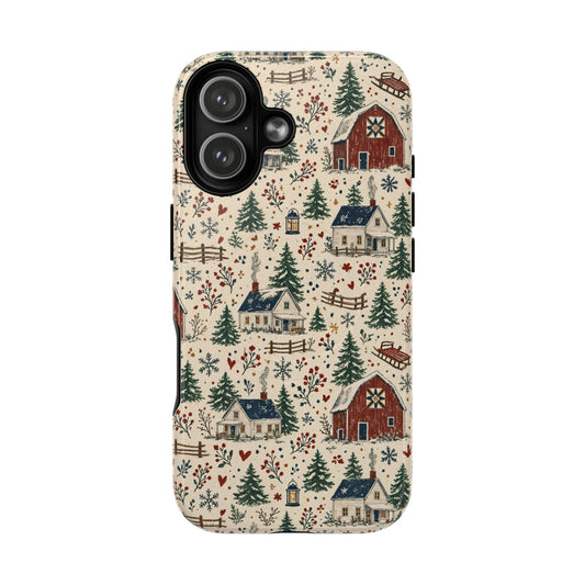 Snowy Farmstead Magnetic Case
