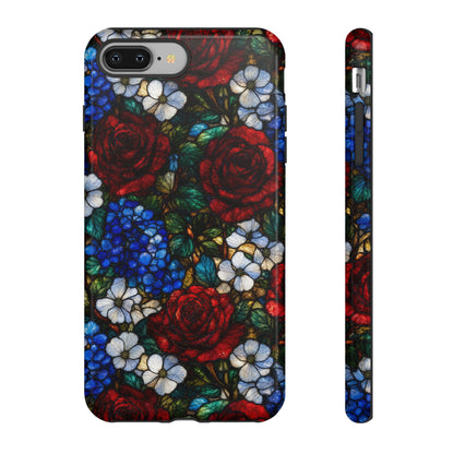 Patriotic Floral Glass Tough Case