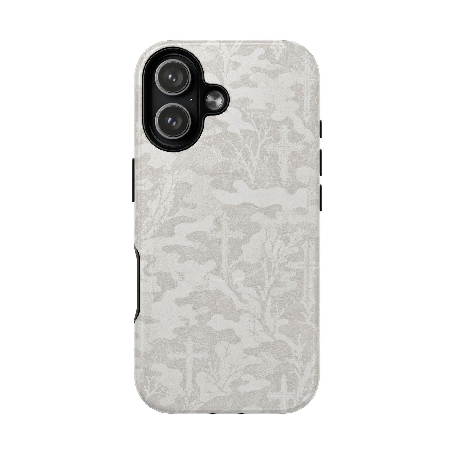 White Camo Cross Magnetic Case