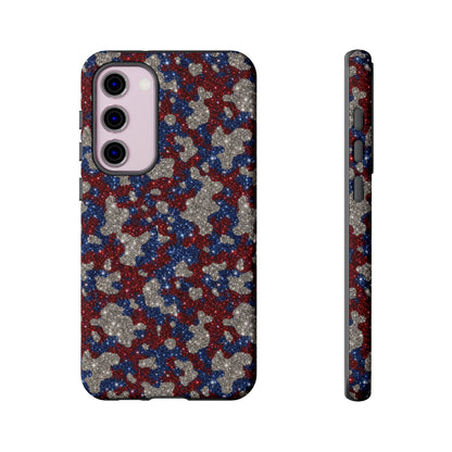 USA Cowhide Glitter Tough Case