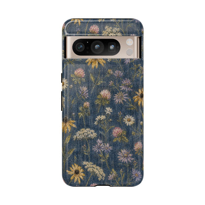 Denim Florals Tough Case