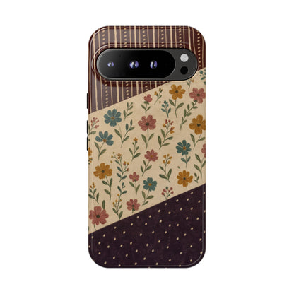 Fall Floral Stripe Tough Case
