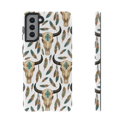 Aztec Feather Skull Tough Case