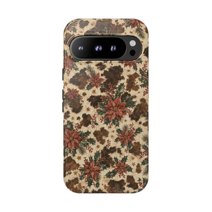 Cowhide Poinsettia Tough Case