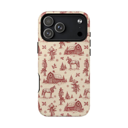 Christmas Toile Magnetic Case