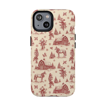 Christmas Toile Magnetic Case