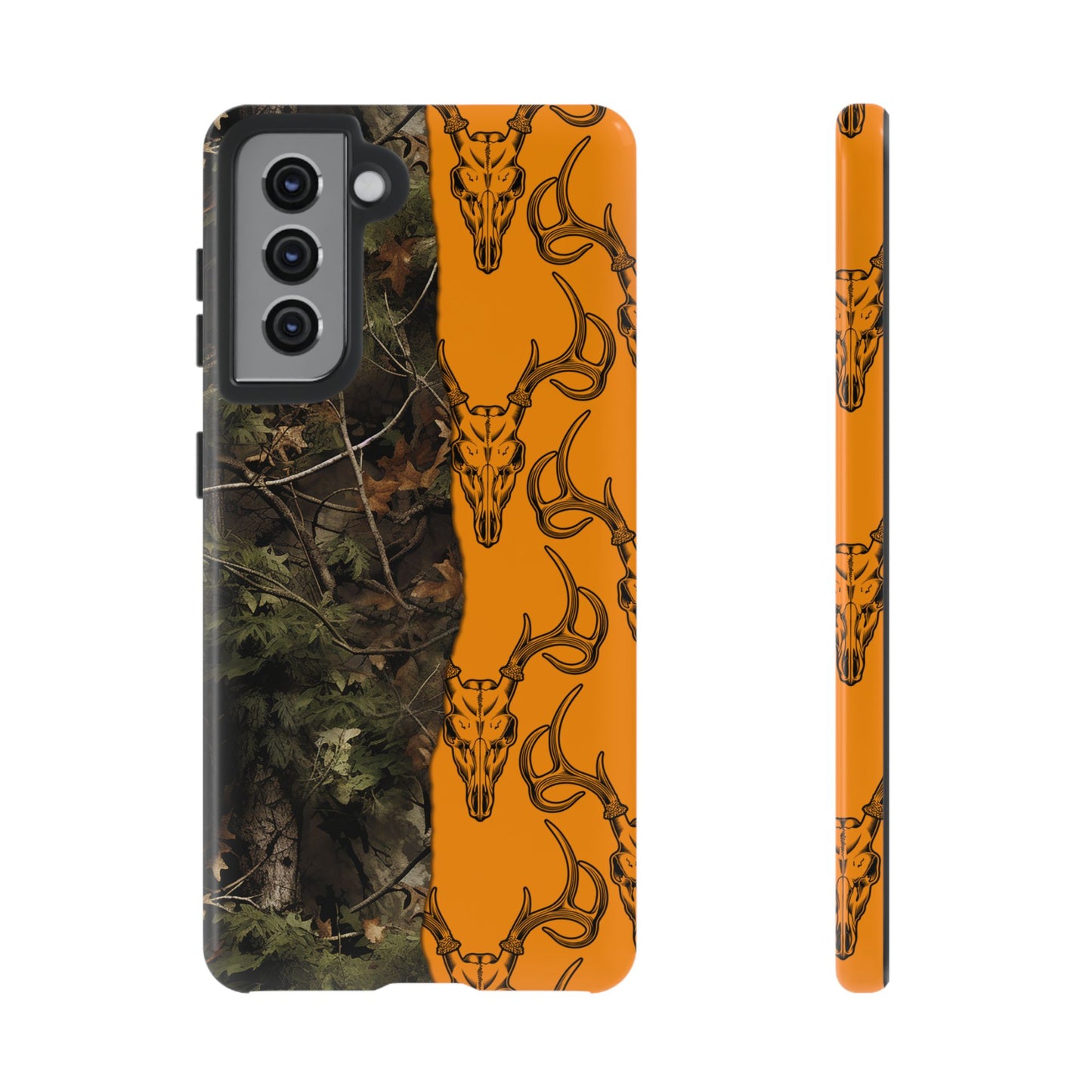 Camo Deer Skulls Orange Tough Case