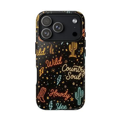 Neon Western Script Tough Case