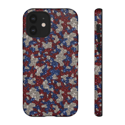 USA Cowhide Glitter Tough Case