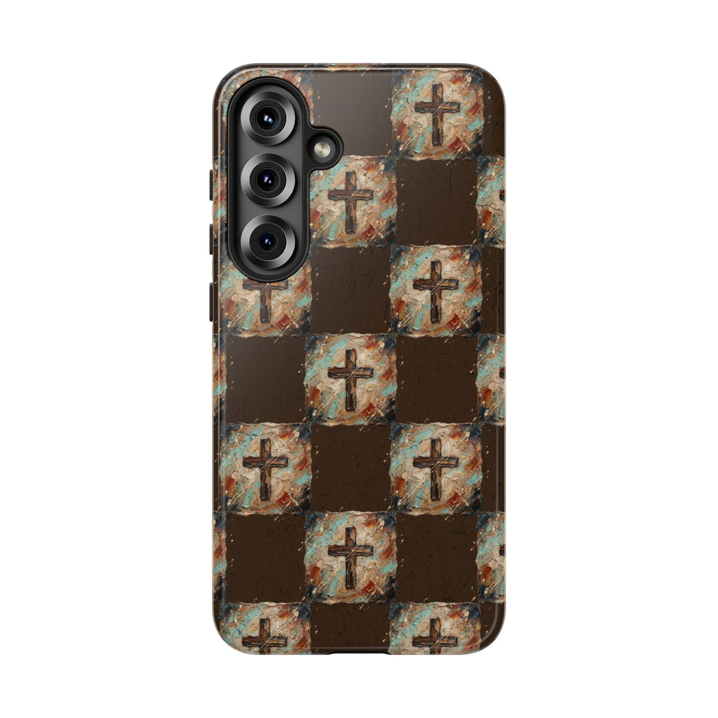 Checker Painted Cross Tough Case