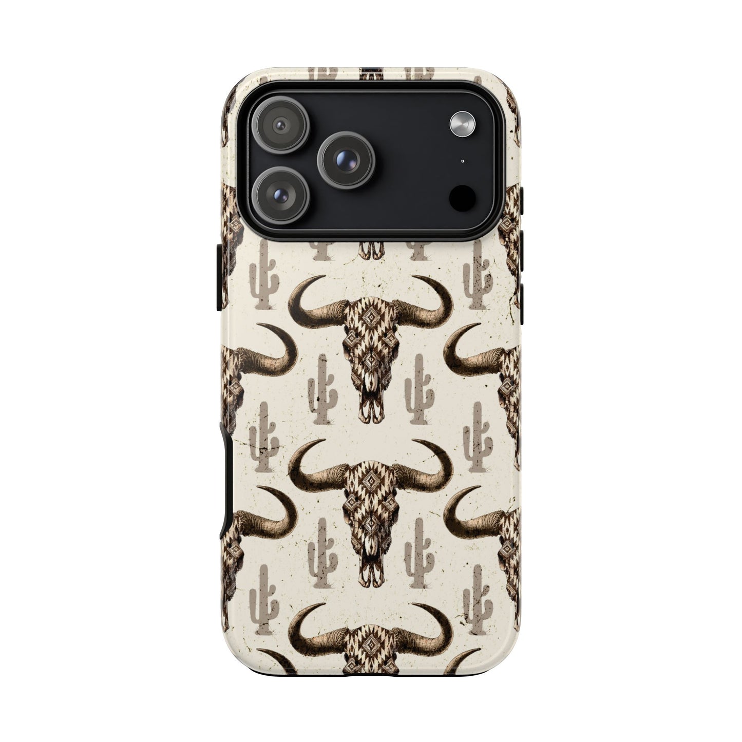 Cactus Aztec Skull Tough Phone Case