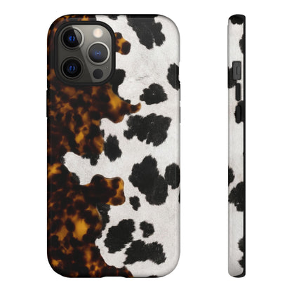Tortoiseshell + Cowhide Tough Case