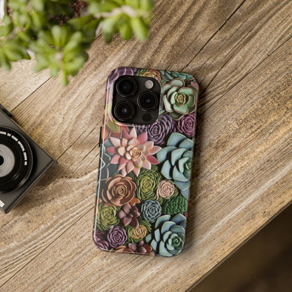 3d Succulent Flower Phone Case