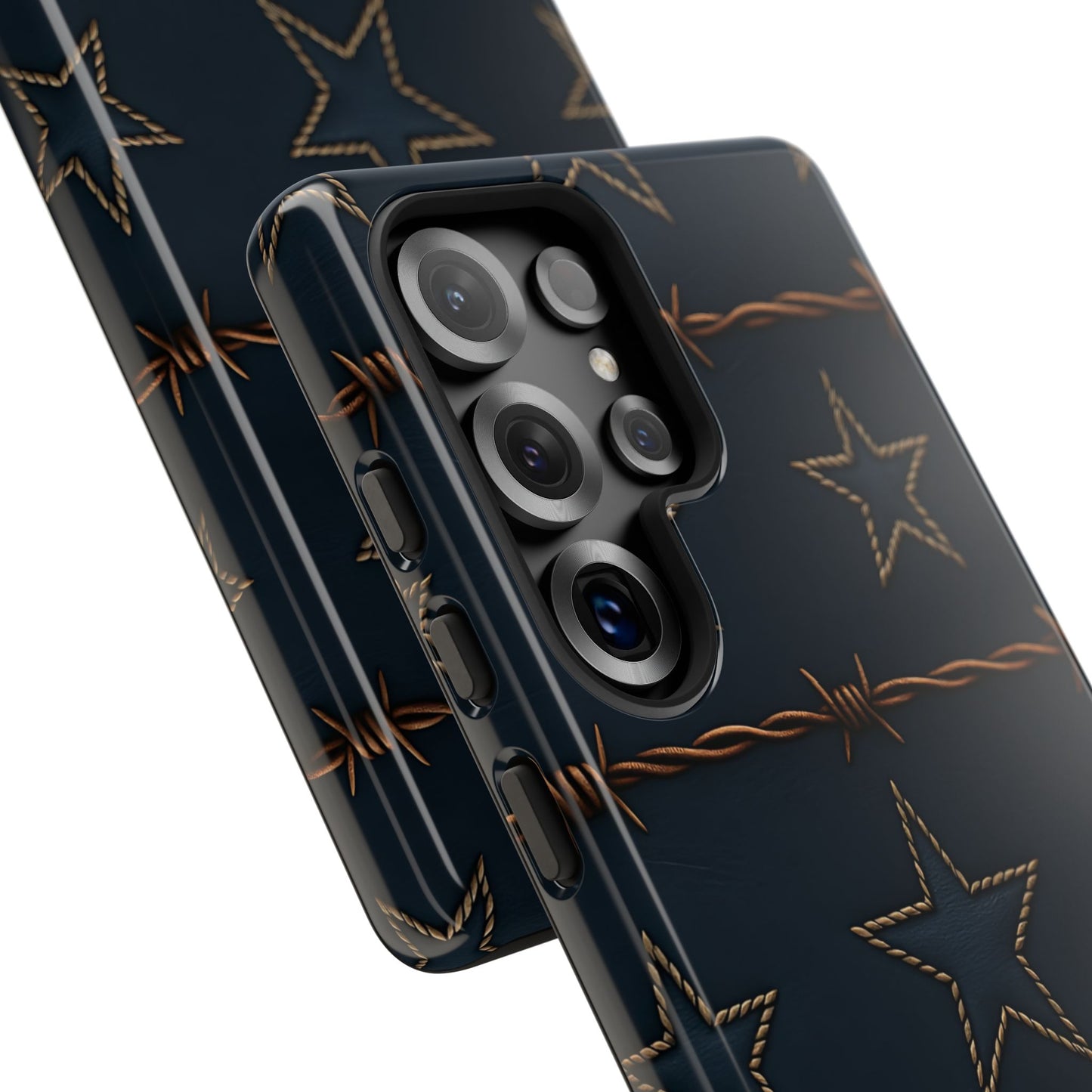 Navy Stars + Barbed Wire Tough Phone Case