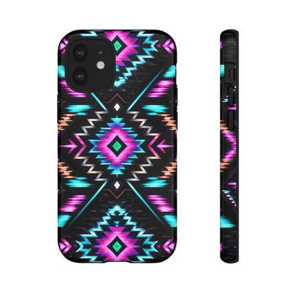 Black Neon Aztec Rug Tough Case