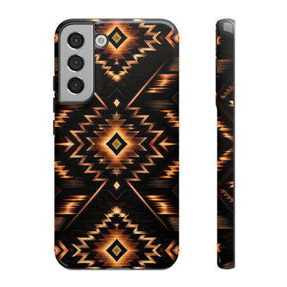 Black Gold Aztec Rug Tough Case