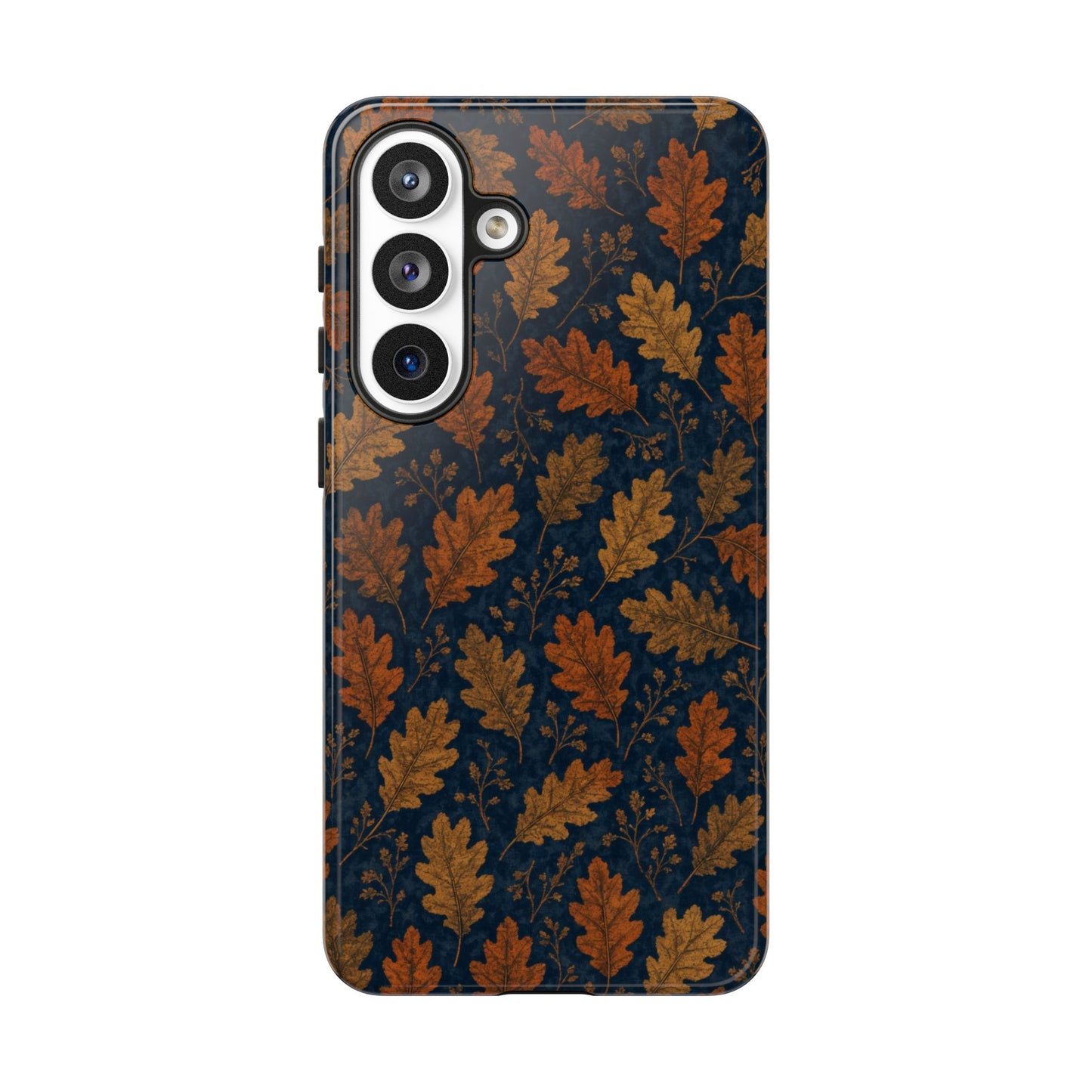 Navy Autumn Leaves Tough Case