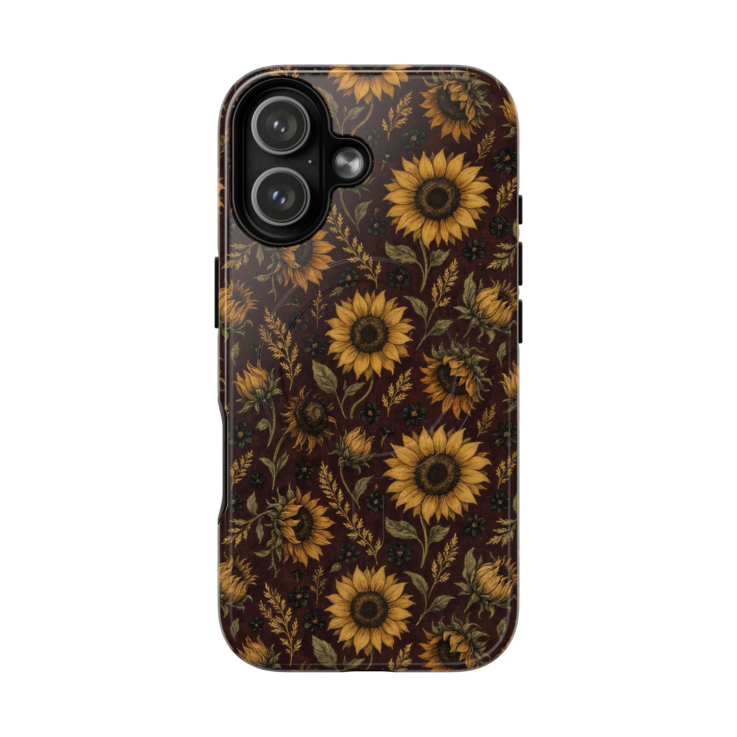 Burgundy Sunflowers Magnetic Case