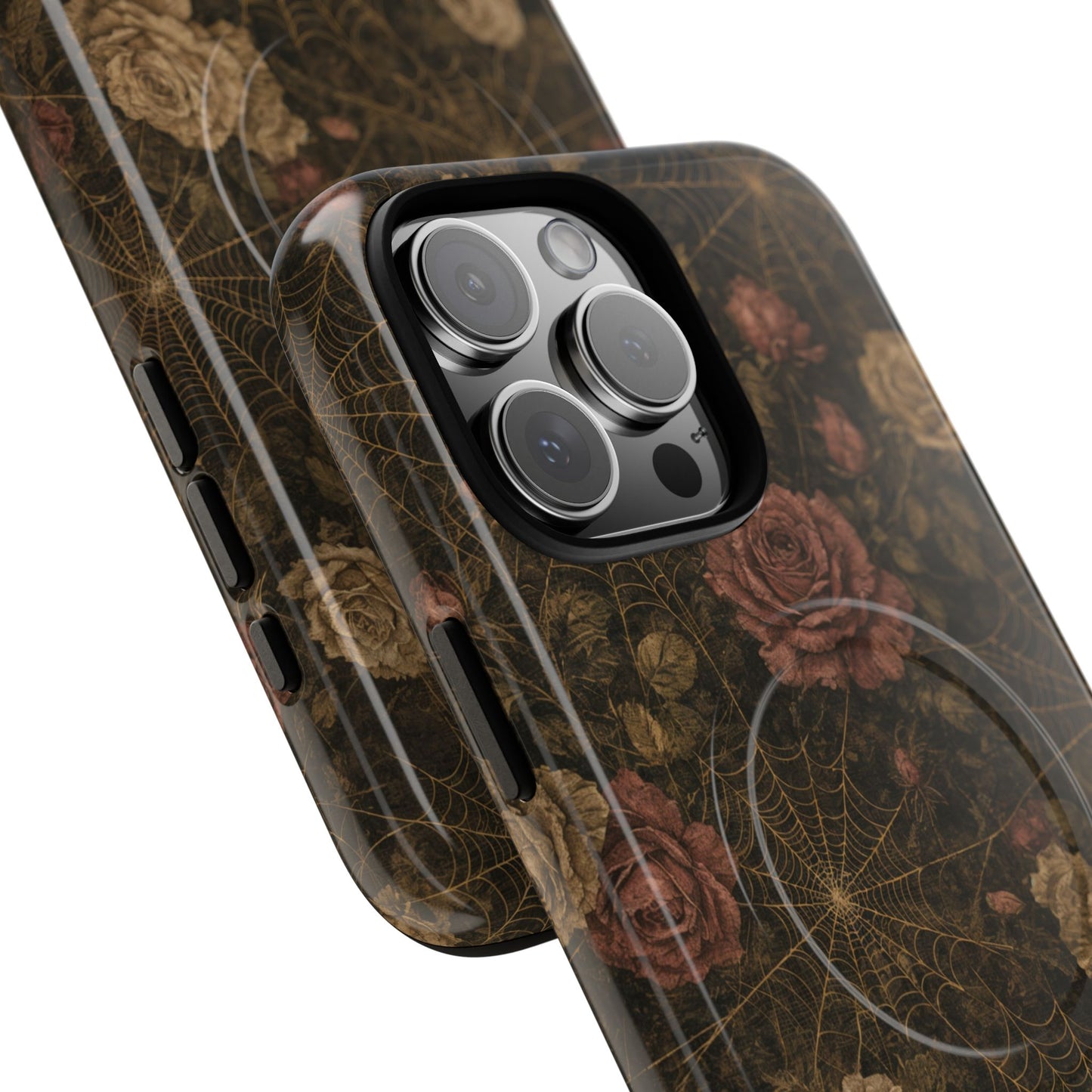 Spiderweb Rose Magnetic Case