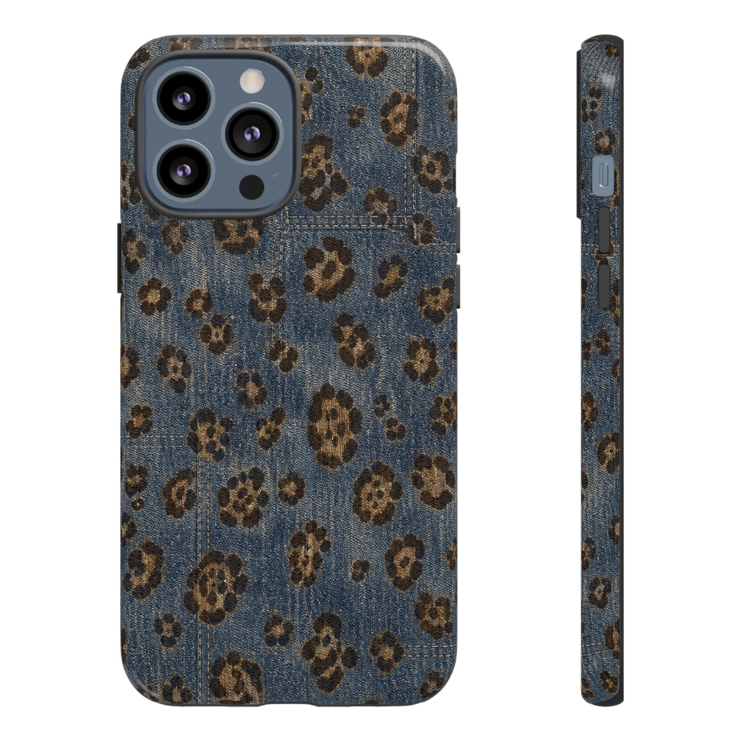 Denim Leopard Tough Case