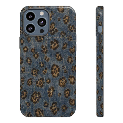 Denim Leopard Tough Case