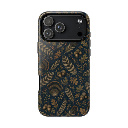 Navy Feathers Magnetic Case
