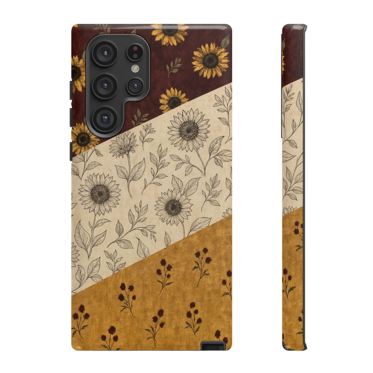 Sunflower Burgundy Swaths Tough Case